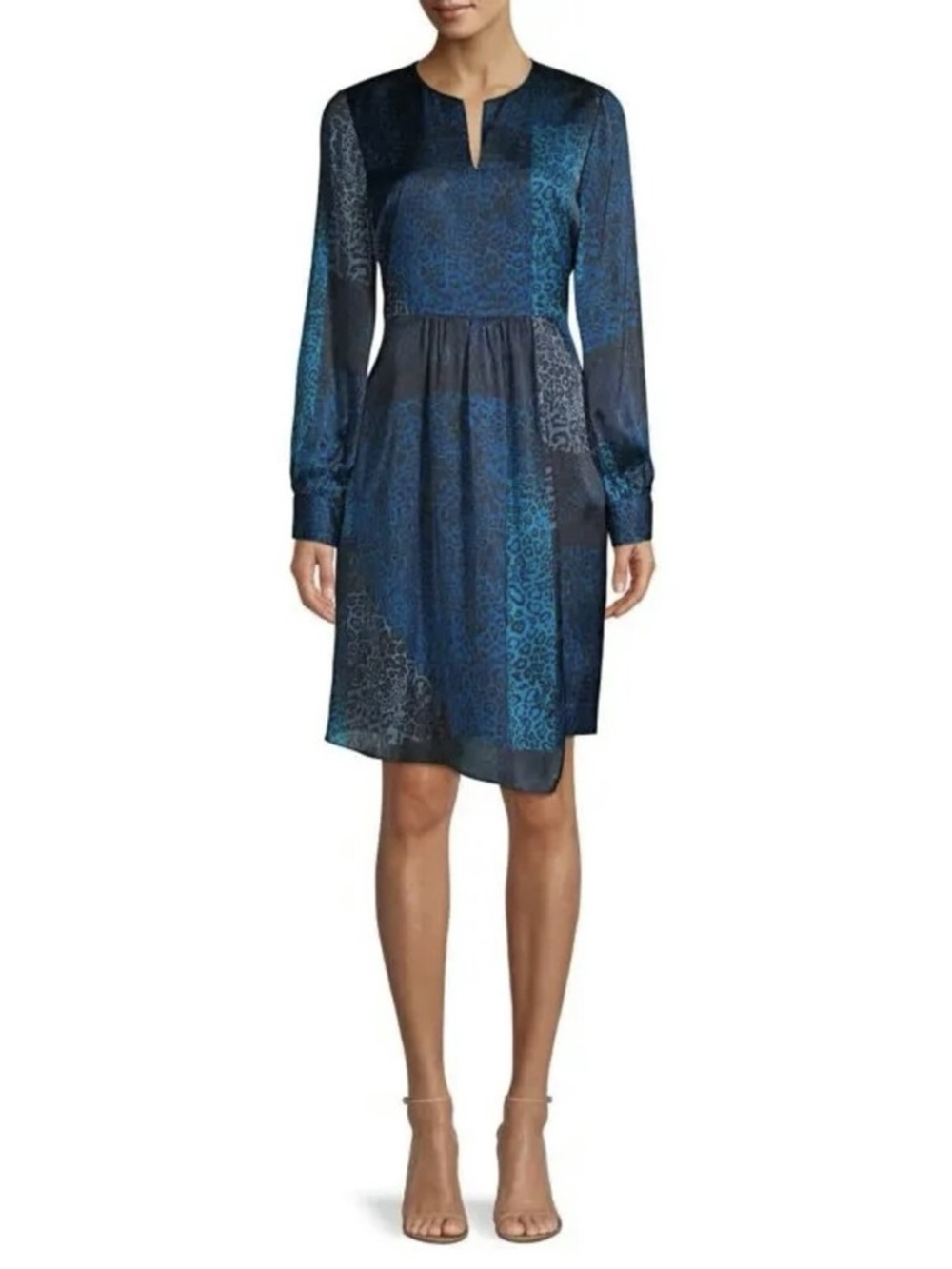 Elie Tahari Alara leopard print silk dress